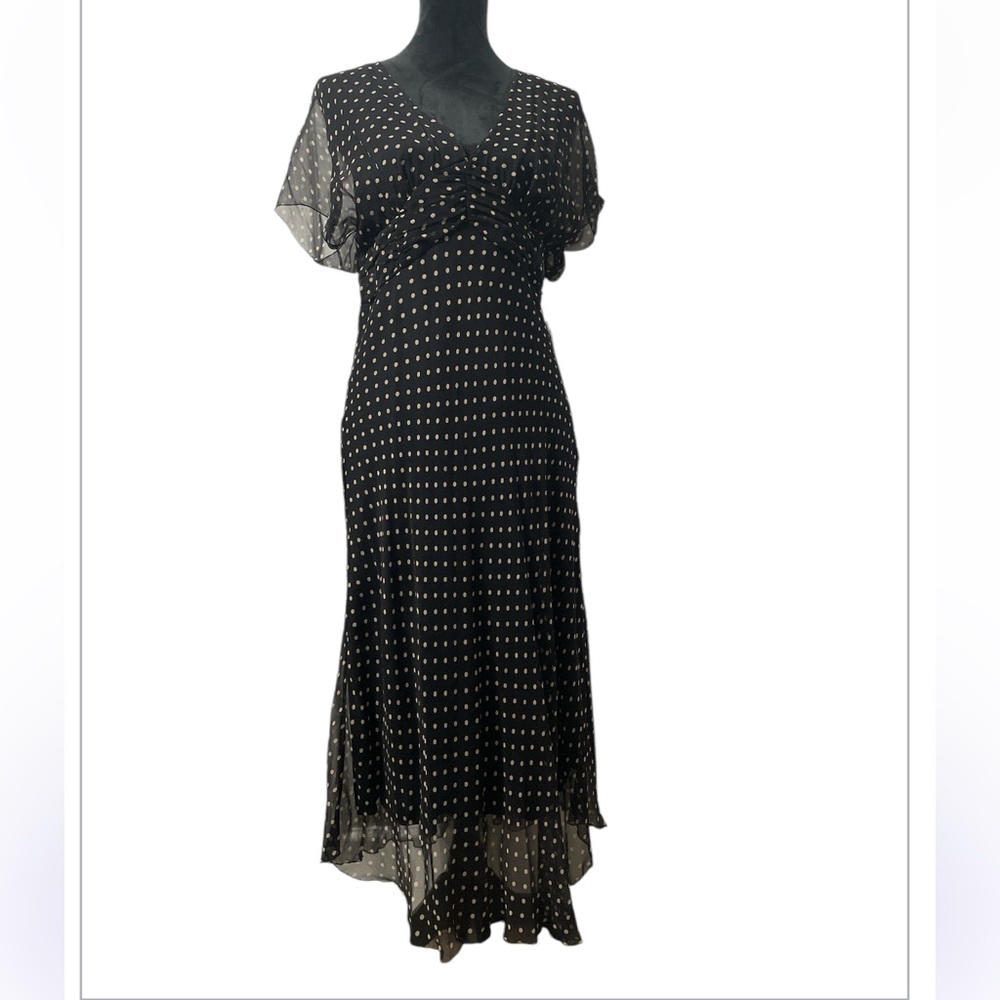 Jonathan Martin Silk Black Polka Dot Dress Brand New with Tags Size 12
